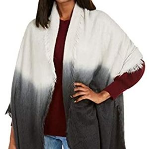 Dkny women's ombre scarf acrylic black white